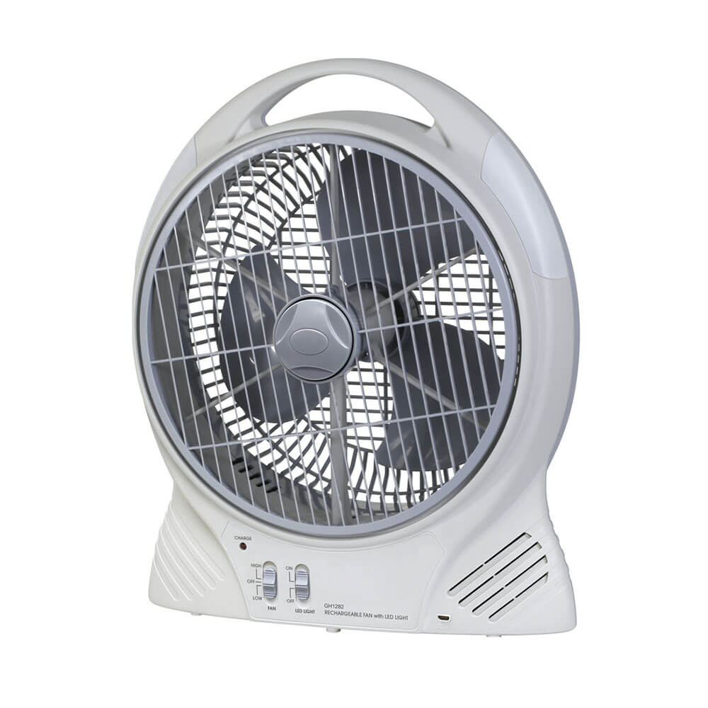 Rechargeable Fan with LED Lights (10")