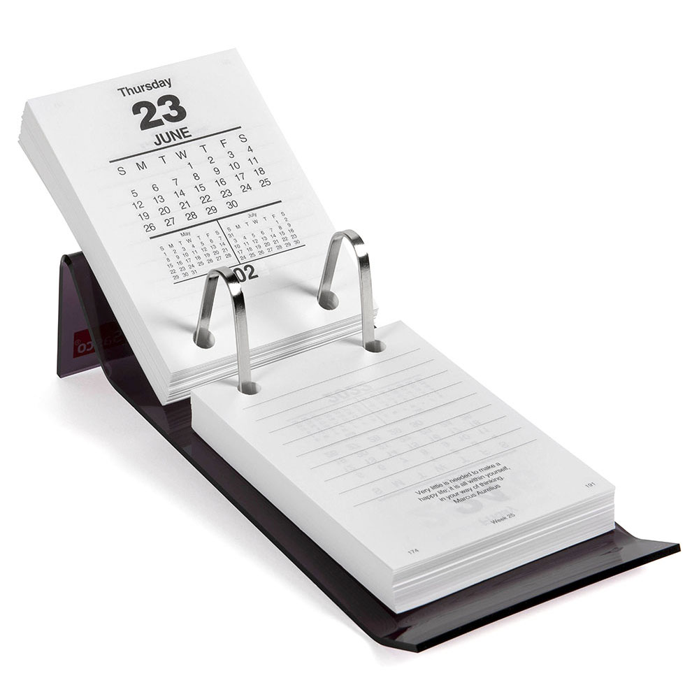 Sasco Acrylic Top Punch Desk Calendar Stand (Brown)