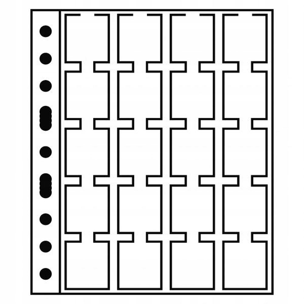 Leuchtturm Grande Coin Holder Sheets 2in 5pk (Clear)