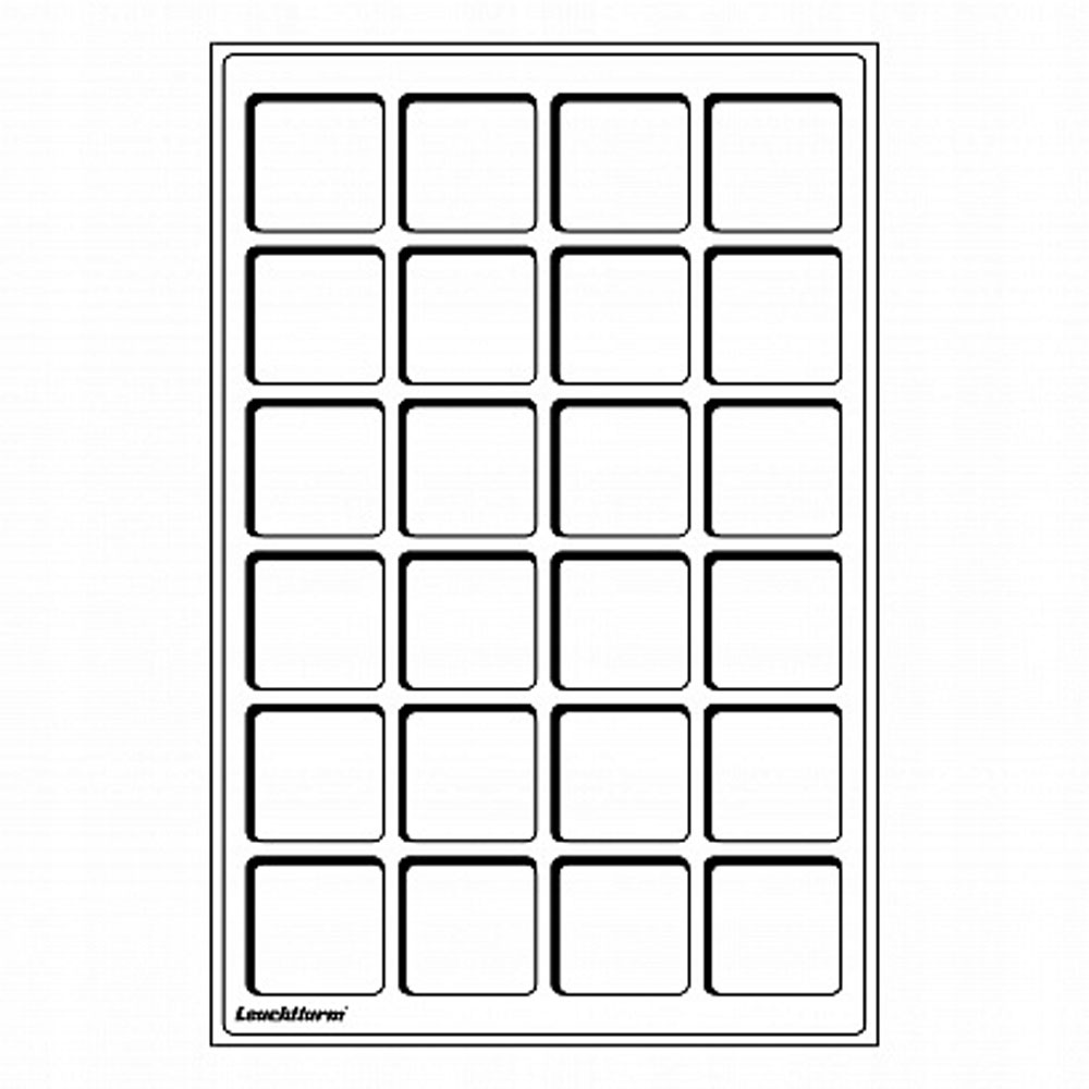 Leuchtturm Square-Spaced 24pc 47mm Coin Tray L 2pk