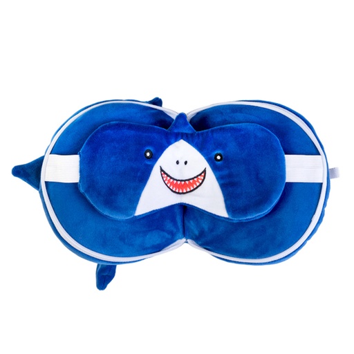 [MI24SLMR05] Smoosho's Pals Travel Mask and Pillow Set (Shark)