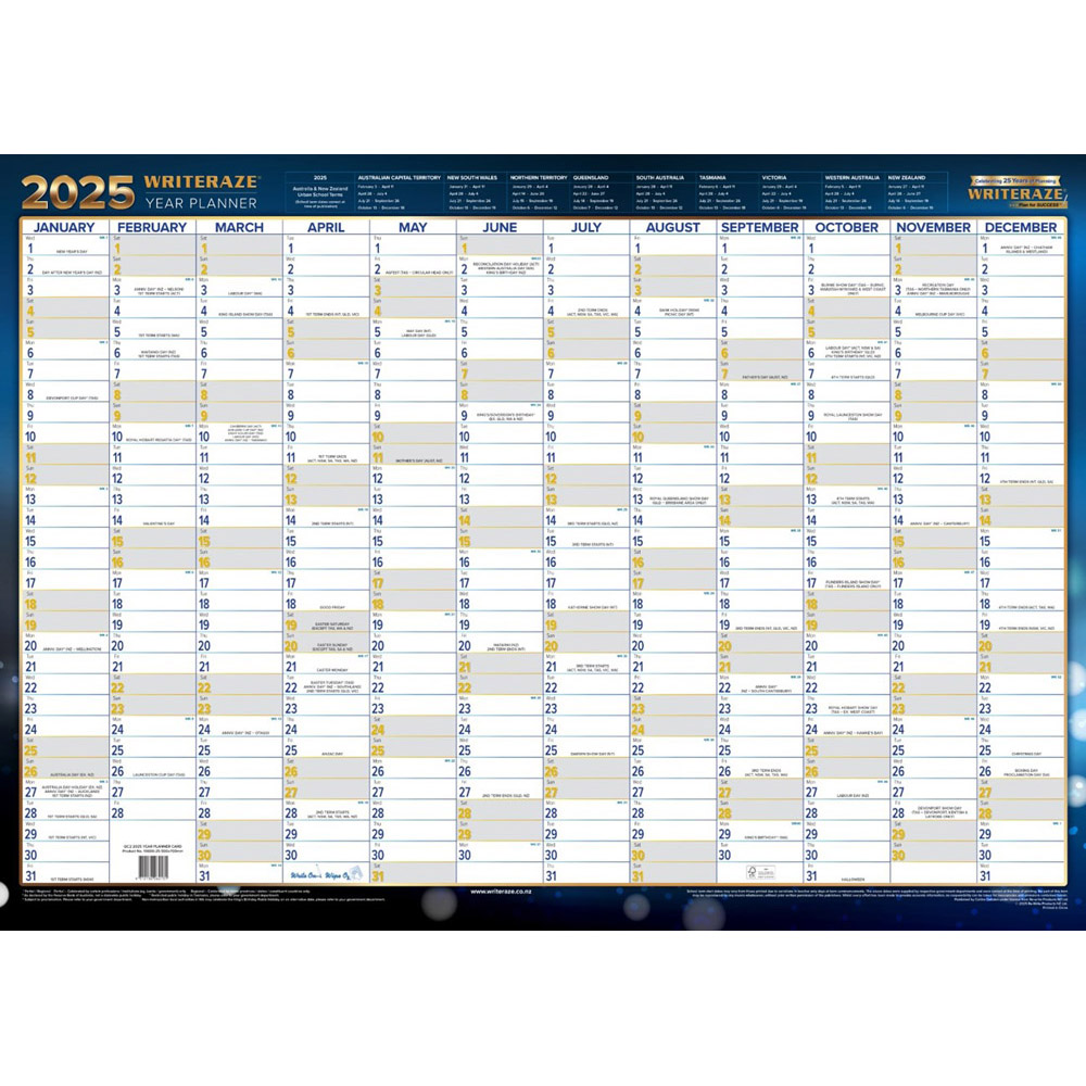 Writeraze Laminated 2025 Planner