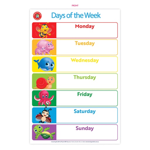 [EV1PHNQ01] Days of the Week & Months of the Year Poster