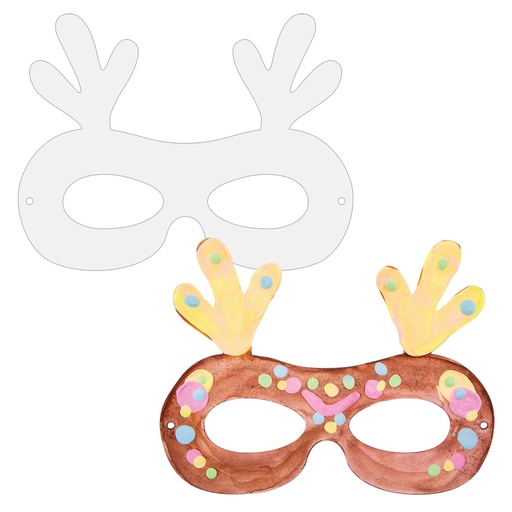 [EV1GIXS01] Cardboard Reindeer Face Card Mask 20pk