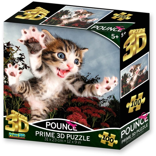 [VR11WZUN01] Prime3D Pounce Kitten 100-Piece 3D Puzzle
