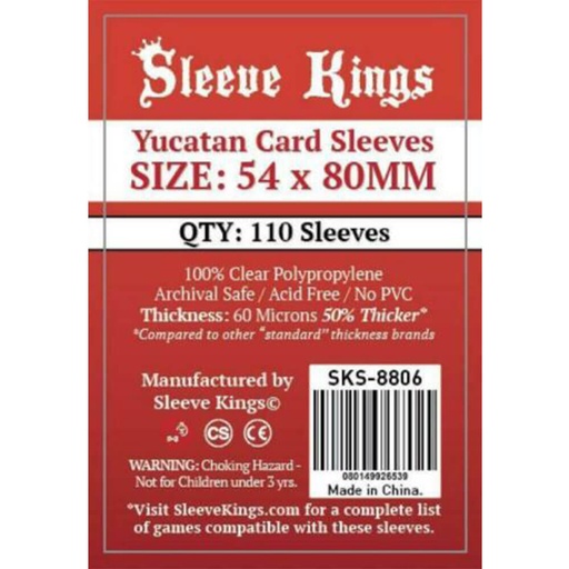 [VR1DBEF01] Board Game Sleeves 54mm x 80mm Yucatan (110 Per Pack)