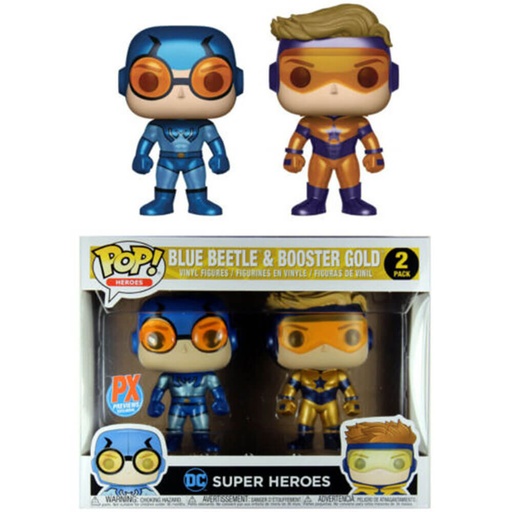[IC1VESW01] DC Comics Blue Beetle & Booster Gold Metallic US Pop! 2 Pk
