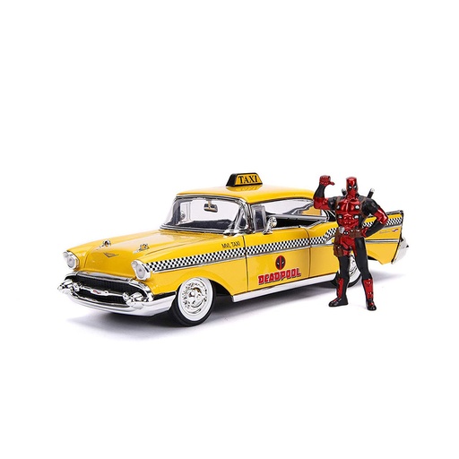 [IC1EABE01] Deadpool Chevy Yellow Taxi 1:24 Hollywood Rides Diecast Veh