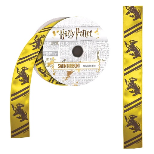 [IC3LXIY01] Harry Potter Hufflepuff Satin Ribbon (5 metres)