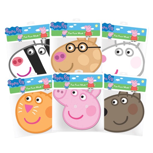 [IC1AVLY01] Peppa Pig & Friends Masks 6 Pk