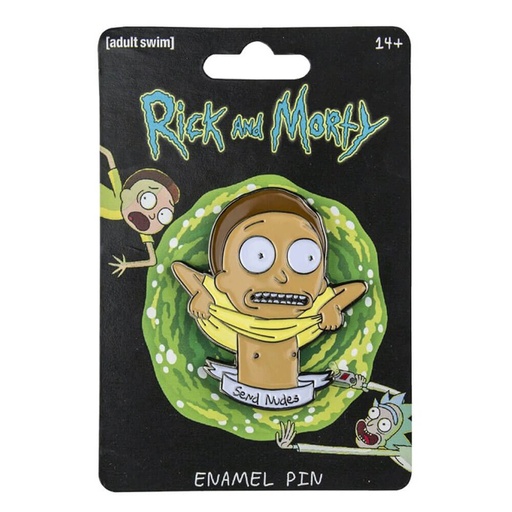 [IC3UFAK01] Rick and Morty Send Nudes Enamel Pin