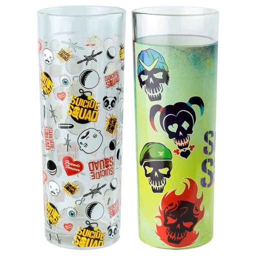 [IC1QDXE01] Suicide Squad Skulls and Pattern Tumbler Set of 2