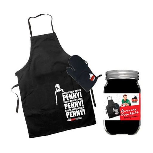 [IC3OSHK01] The Big Bang Theory Knock Penny Apron & Oven Mit Set