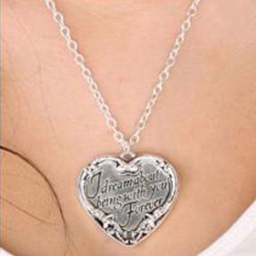 [IC1FUCJ01] Twilight Jewellery Heart Quote Necklace