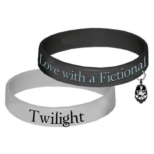 [IC1FMWN01] Twilight Jewellery Rubber Bracelet Fictional Characters