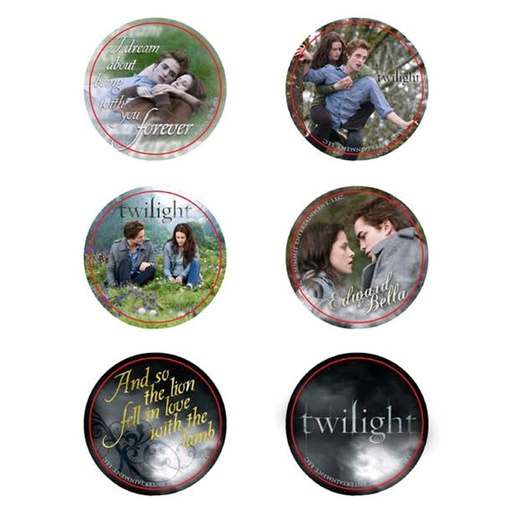 [IC1EPCM01] Twilight Pin Set of 6 Style E (Edward & Bella)