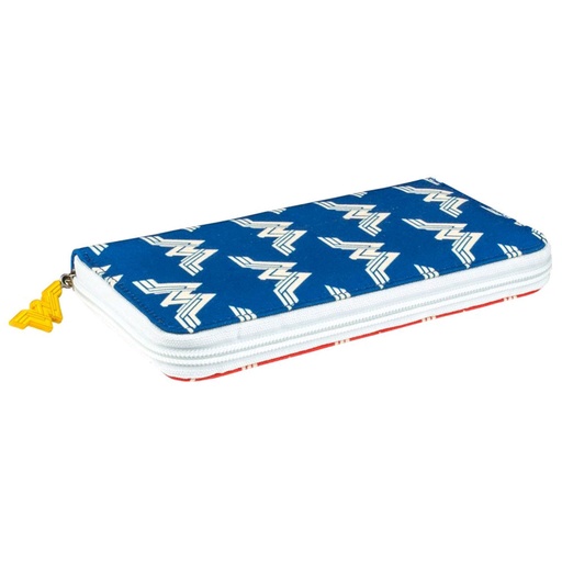 [IC1EBMC01] Wonder Woman Movie Red and Blue logo Pattern Clutch Wallet