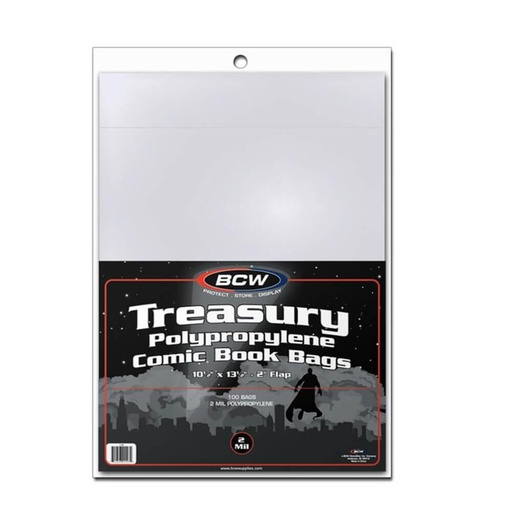 [VR2JDDE01] BCW Comic Book Bags 10" Treasury Comics (100 Bags Per Pack)