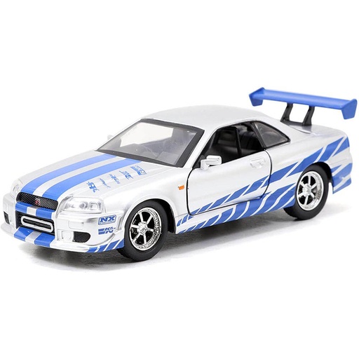 [IC6AIDN01] F&F 2002 Nissan GTR R34 Silver 1:32 Scale Hollywood Ride