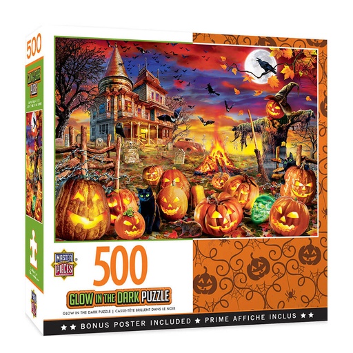 [VR3LAOL01] MP Halloween Glow All Hallow's Eve Puzzle (500 pcs)
