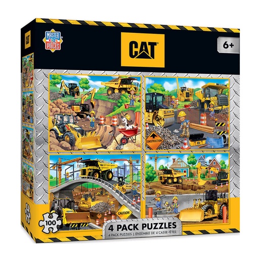 [VR3CPFU01] Masterpieces Puzzle CAT Caterpillar Puzzle 4 Pack (100 pcs)