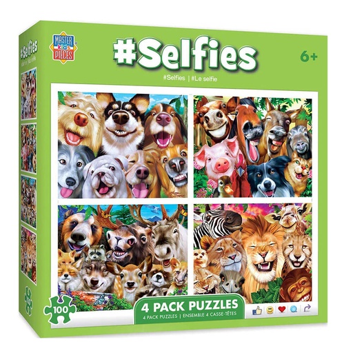 [VR3KAGT01] Masterpieces Puzzle Selfies Puzzle 4 Pack (100 pcs)