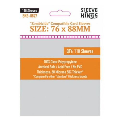 [VR3HUVB01] SK Board Game Sleeves Zombicide Compatible (110s/Pack)