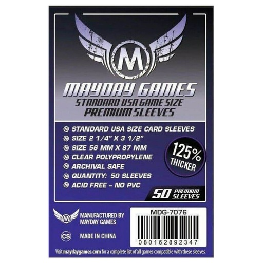 [VR3XWIU01] Mayday: 50 Premium USA Board Game Sleeves (Purple)