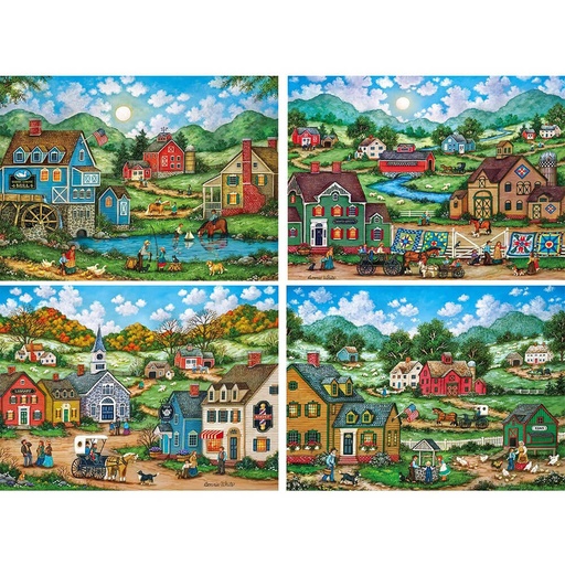 [VR3JNCM01] Masterpieces Puzzle Simple Living 4 Pack Puzzle (500 pcs)