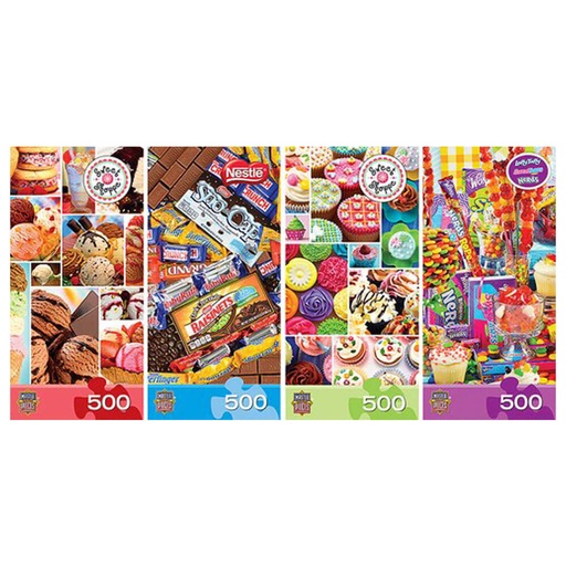 [VR3XEDD01] Masterpieces Puzzle Sweet Shoppe 4 Pack Puzzle (500 pcs)