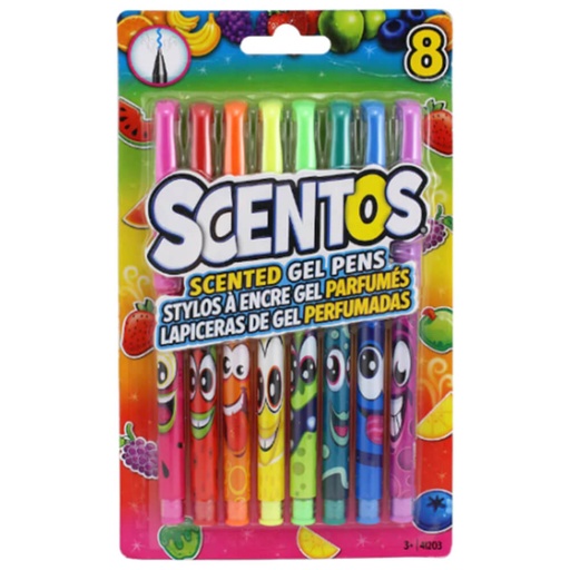 [AB2WUZF01] Scentos Scented Gel Pens (8pk)