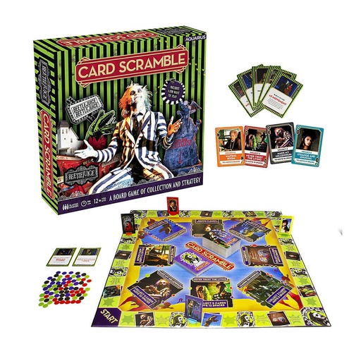 [WV4SSMB01] Aquarius Beetlejuice Card Scramble Board Game