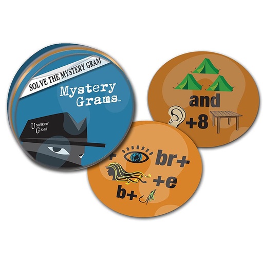 [UG1AIGE01] Mystery Grams Tin Word Puzzle Travel Games