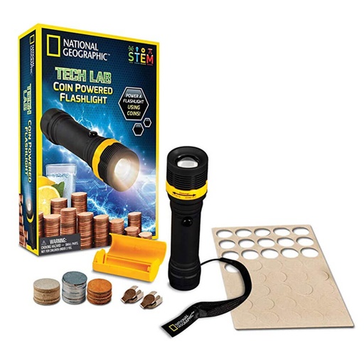 [UG1KNRR01] Tech Lab Coin Powered Flashlight National Geographic