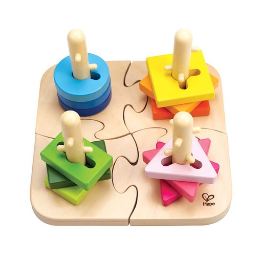 [UG1SBNG01] Hape Creative Peg Wood Jigsaw Puzzle