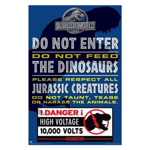 [IM1IUBB01] Jurassic World Do Not Enter Poster (61x91cm)