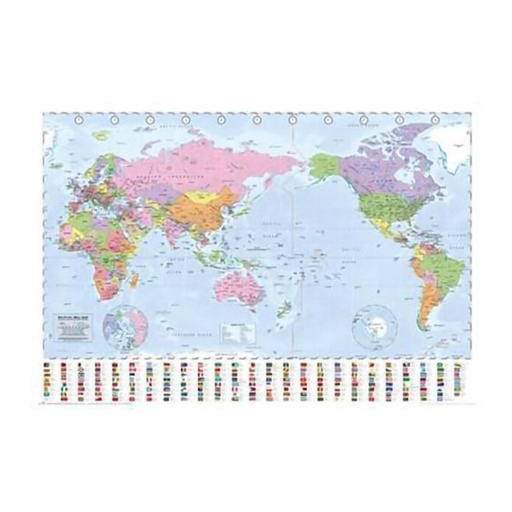 [IM1ZGOU01] World Map With Flags 2020 Poster