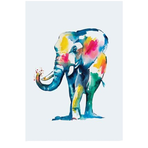 [IM1RGEK01] Matteo Elephant Watercolour Poster (61x91cm)
