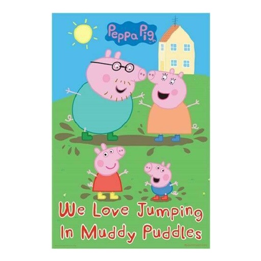 [IM1XWEQ01] Peppa Pig Muddy Puddles Poster