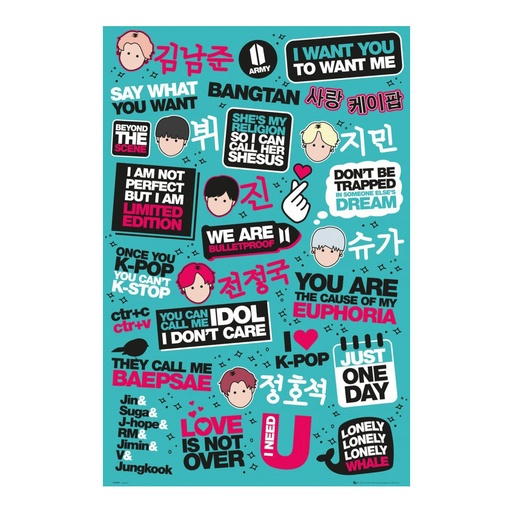 [IM1UKRK01] K Pop Quotes Poster