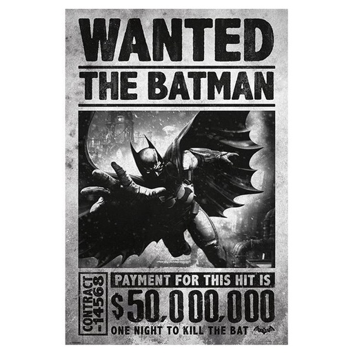 [IM1RZLY01] Batman Arkham Origins Wanted Poster
