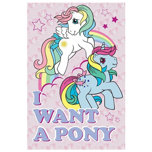 [IM1GZYY01] My Little Pony I Want A Pony Retro Poster