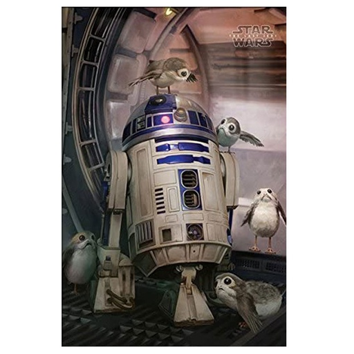 [IM1PFAP01] Star Wars VIII R2D2 & Porgs Poster