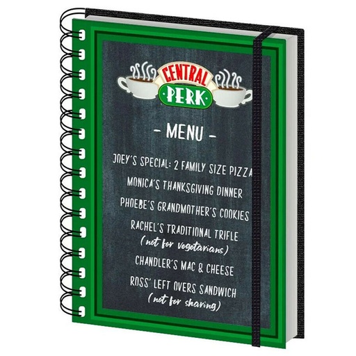 [IM1AUML01] Friends Central Perk Menu Spiral A5 Notebook