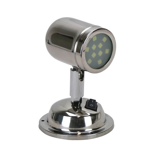 [TB3RRG01] 12V Stainless Steel LED Swivel Reading Light