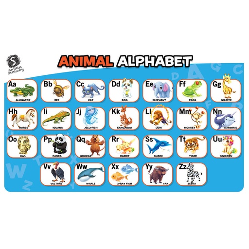 [BS1OXFC01] Kindy Early Learning Educational Placemats 4pk