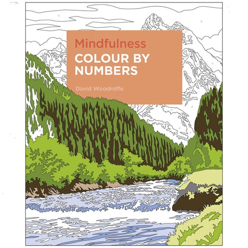 [BS1LGNT01] Mindfulness Colour by Numbers Book by David Woodroffe
