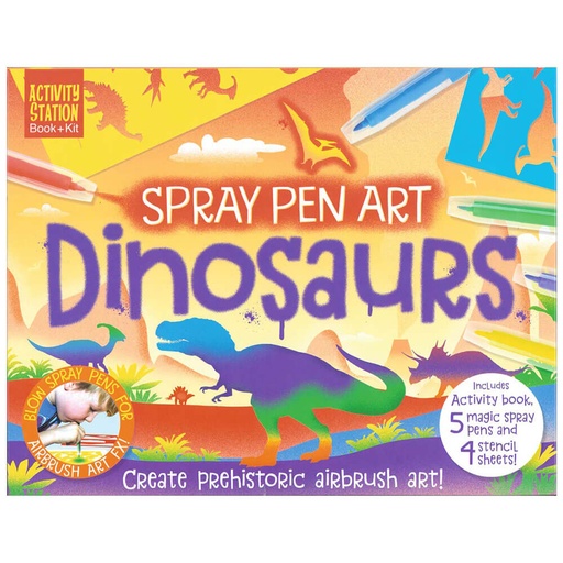 [BS1GLRC01] Dinosaurs Spray Pen Art