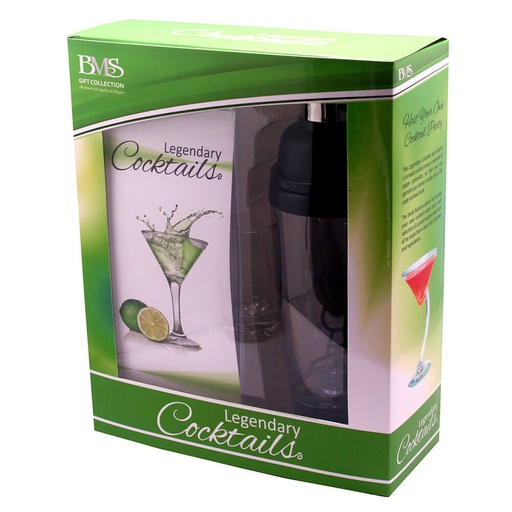 [BS1SXXJ01] Legendary Cocktails Book And Tornado Blender Gift Set