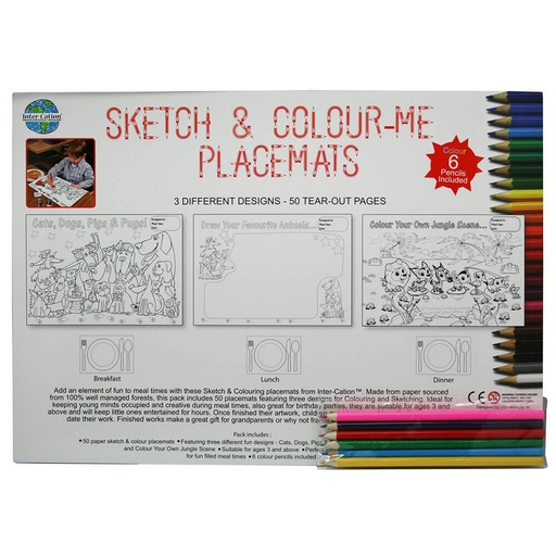 [BS1DMTW01] Sketch & Colour Placemats